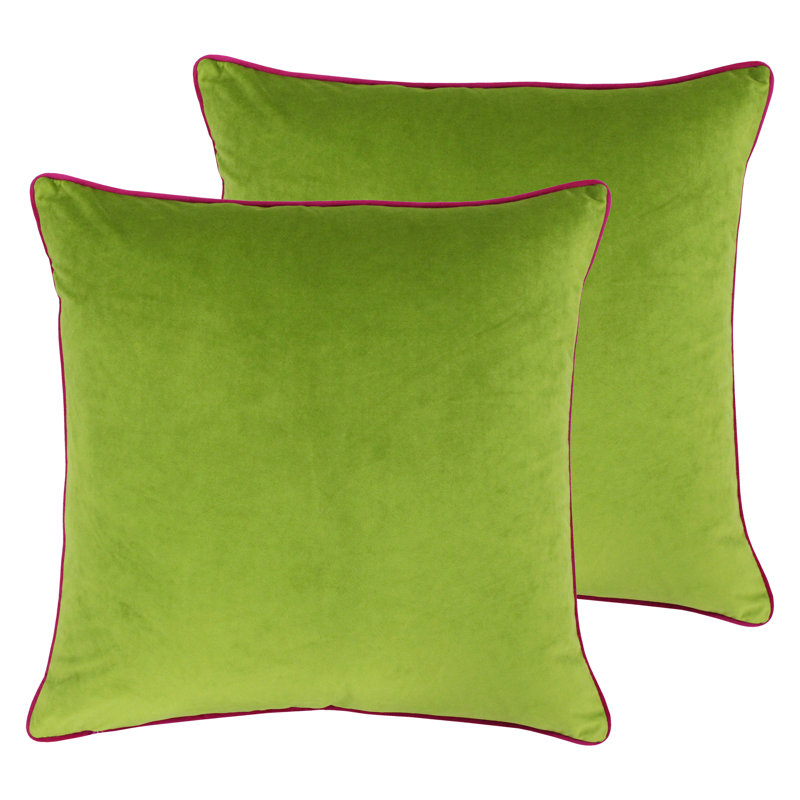 Square Meridian Square Scatter Cushion, Lime/Hot Pink, Polyester