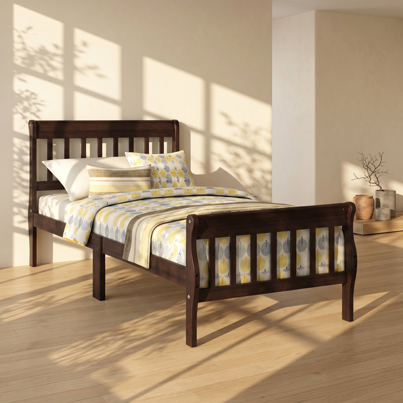 Lit plateforme en bois massif l 41,3 po x P 79 po x H 35,4 po Burlington