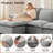 Chenille Upholstered L-Shaped Modular Sofa with Movable Ottoman-540478229