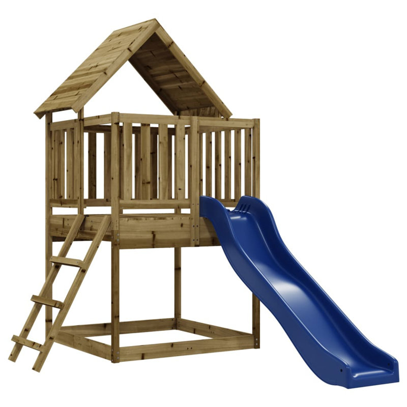 Durso Freeport Park Swing Set with Slide(s), Impregnated Wood Pine