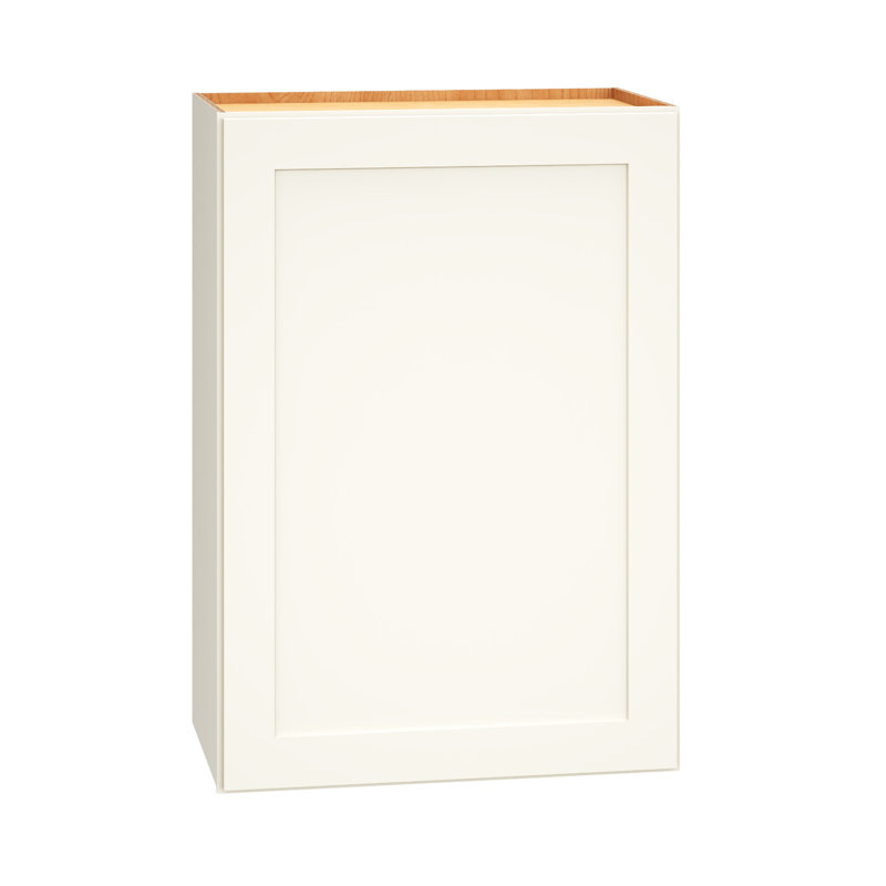 Dwelling Livingston Fully Assembled 1-Door Wall Cabinet With 2 Adjustable Shelves 21" W X 30" H X 12" D, Blanc