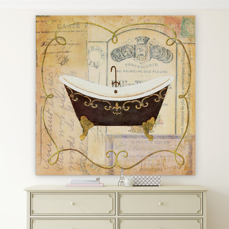 « bain de luxe i », reproduction d’impression sur toile tendue, H 32 po x l 32 po x P 1,5 po
