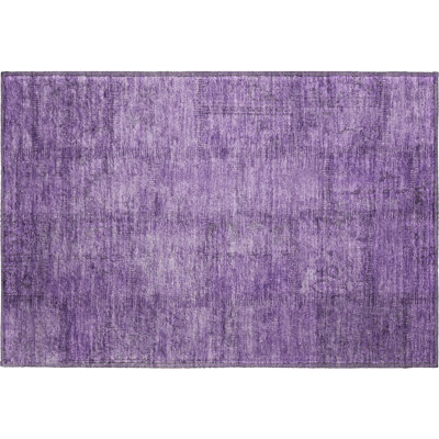 Premium Machine Washable Prisco Purple Rug