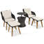 Ensembles de salle à manger de patio polyvalents avec table de bar fraîche, conception de corde moderne pour l'extérieur