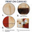 «Cubist Red Beige Colorfields - Abstract Collages», reproduction d'art mural-590635709-590635681