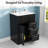 24" Modern Black Freestanding Single Sink Bathroom Vanity Set with Integrated Sink and Storage-748687521
