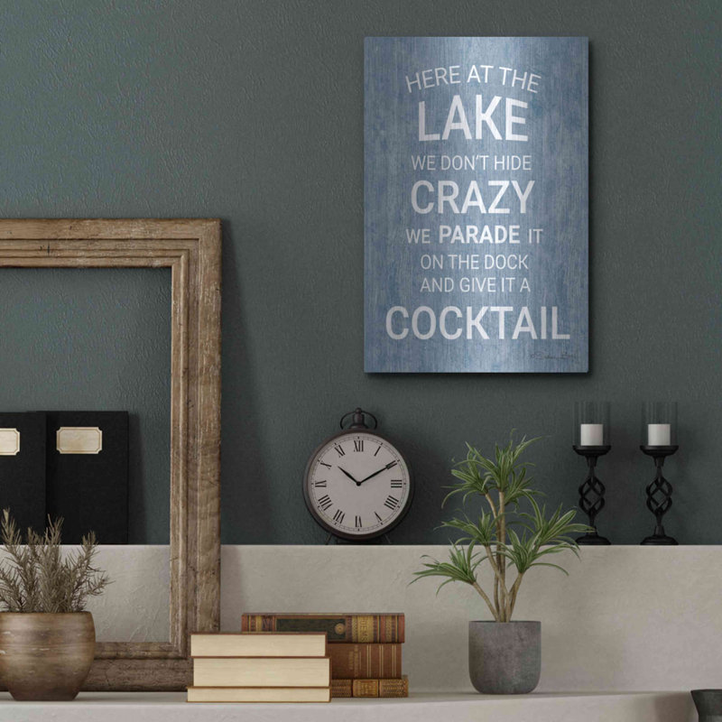 «At the Lake» par Susan Ball, art mural en métal, H 16 po x l 12 po