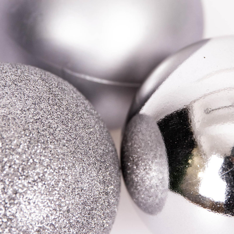 Polyvinyl Chloride (PVC) Bauble, Mid Grey, 6cm H x 6cm W x 6cm D