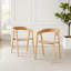 Aminata Veneer & Metal Round Dining Table With Arvey Oak Veneer Chairs - Modern Statement Design-1132904487-1132904486