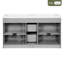 Meuble-lavabo double sur pied de 150,6 cm (59,3 pouces) avec comptoir intégré en SMC, armoire en MDF, 3 tiroirs, 4 portes à fermeture douce et étagères réglables.-990441037