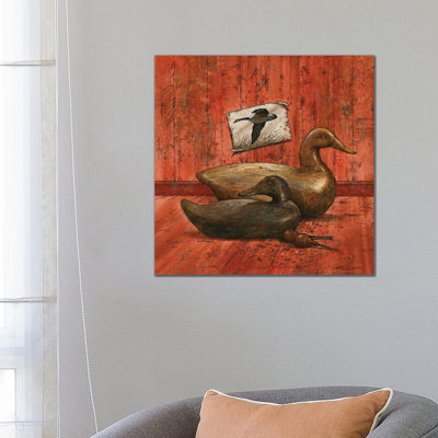 Covey Of Decoys - Wrapped Canvas Painting