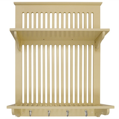 Wood Rectangle Wall Mounted Pot Rack