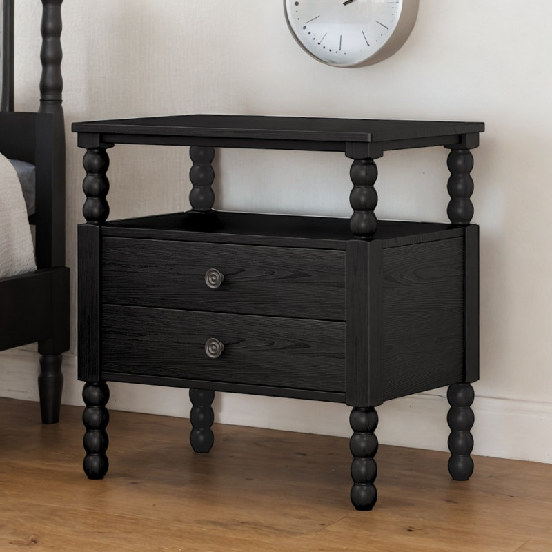 Rubyjane 26.2'' W Nightstand, Black