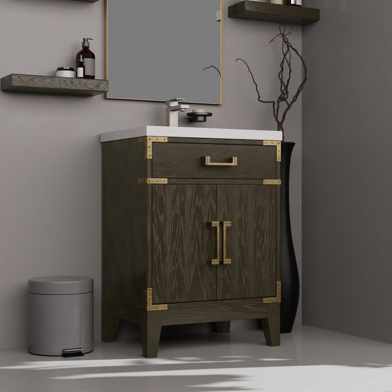 Meuble-lavabo simple avec plateau en acrylique