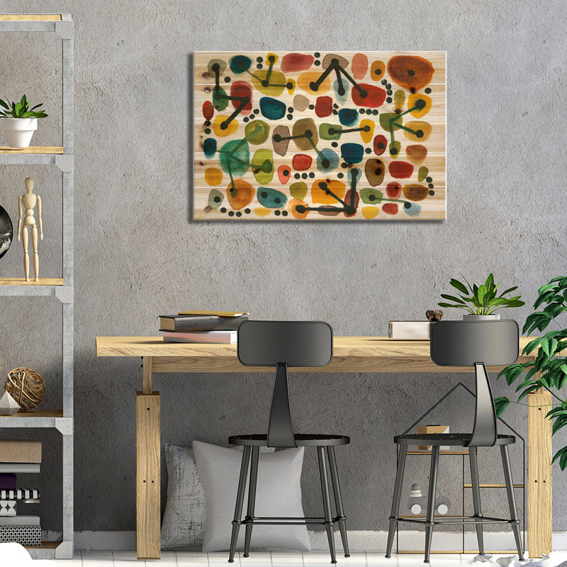 Mid Century I par Cheryl Warrick - impression d'art graphique, H 26 po x l 40 po x P 1,5 po