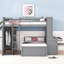 Lit mezzanine avec lit autonome, tablettes, bureau et garde-robe-267205006-267205007
