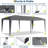 10x20 Heavy Duty Pop Up Canopy Tent with 6 Sidewalls, 3 Heights, Commercial Frame, Stakes & Ropes-124074393