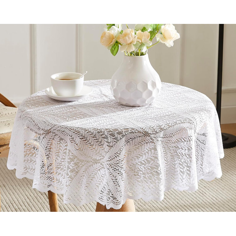 Denese Dining Linens, 36" Round, White