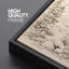 «Serene Winter Panorama Elegant Snowy Countryside Decor», reproduction encadrée sur toile-98042309-111376011