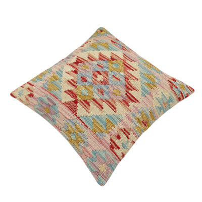 100% Wool Throw Square Pillow Cover & Insert