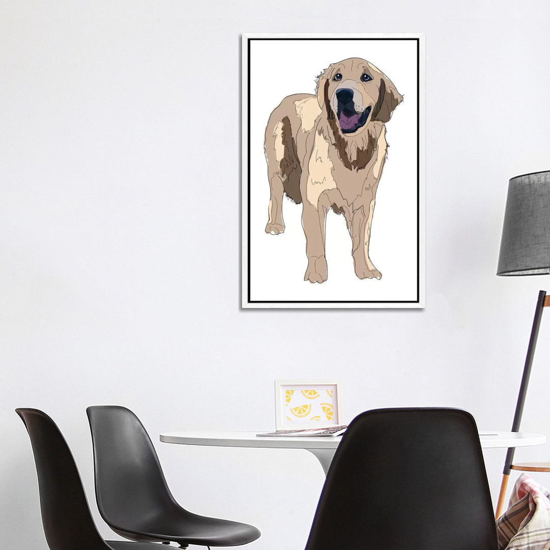 Golden Retreiver von Sketch And Paws - Galerie-verpackte Leinwand Giclée