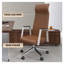 Fauteuil de bureau en cuir à haut dossier Sledmere-153412297