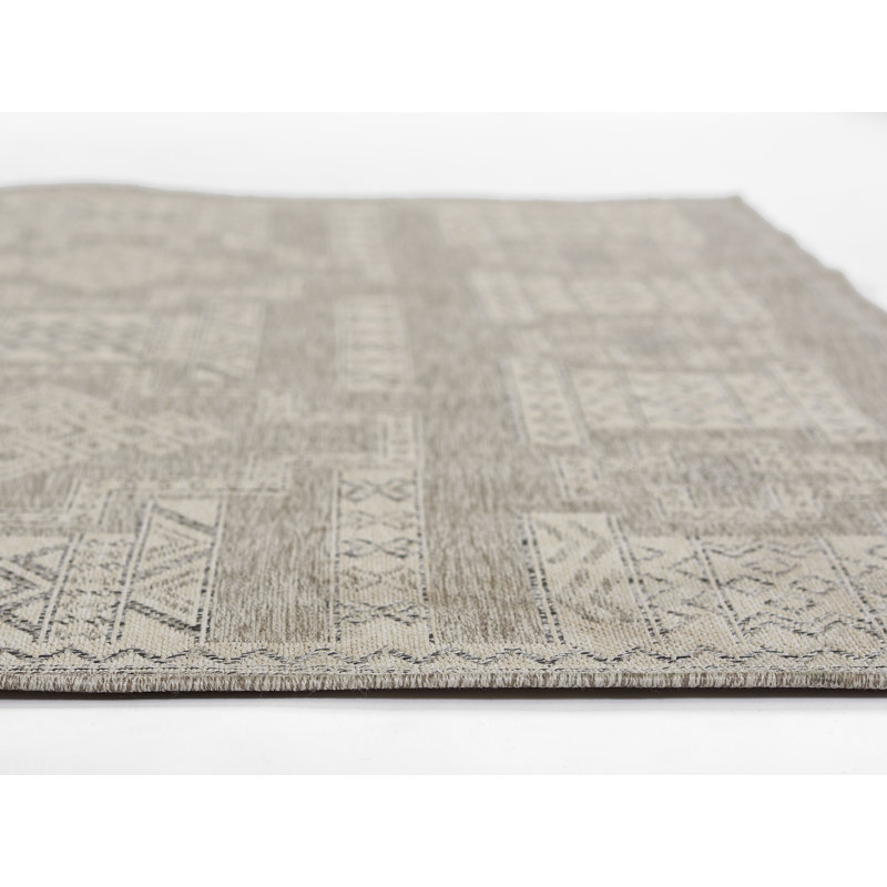 Tapis d'intérieur / extérieur gris Pavia, Rectangle 3 pi 3 po x 5 pi