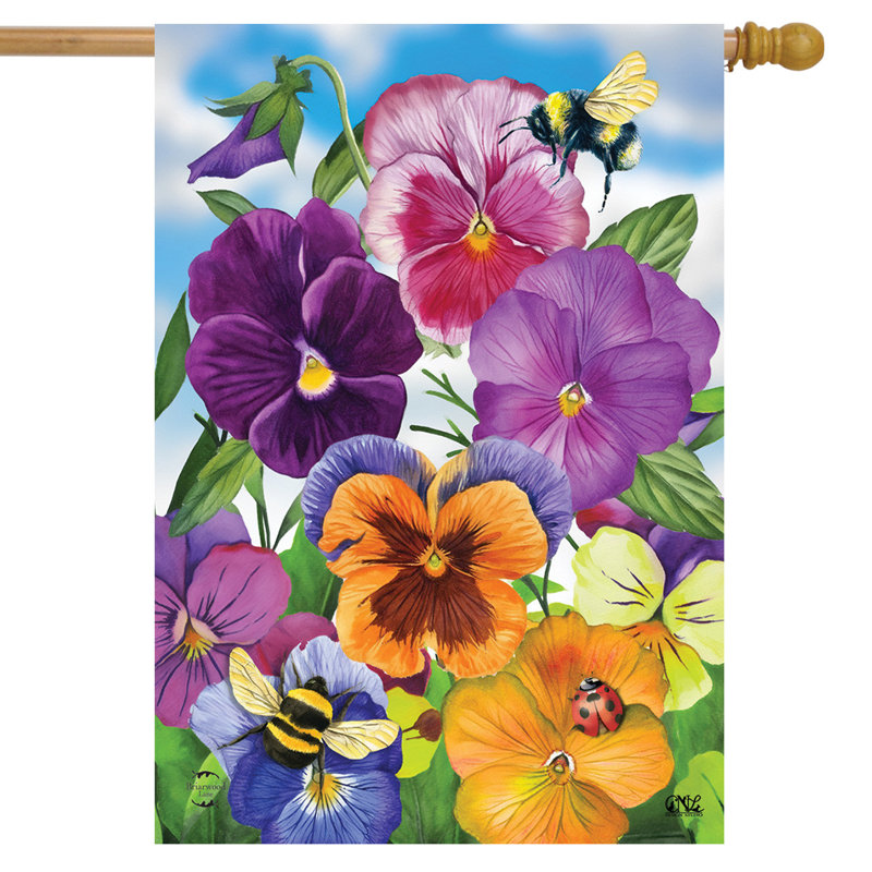 Drapeau de maison Pansies