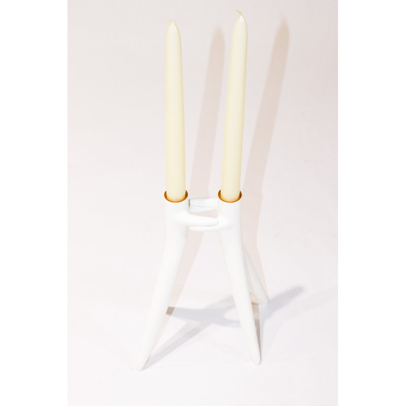 Abbracciaio Candlestick, White