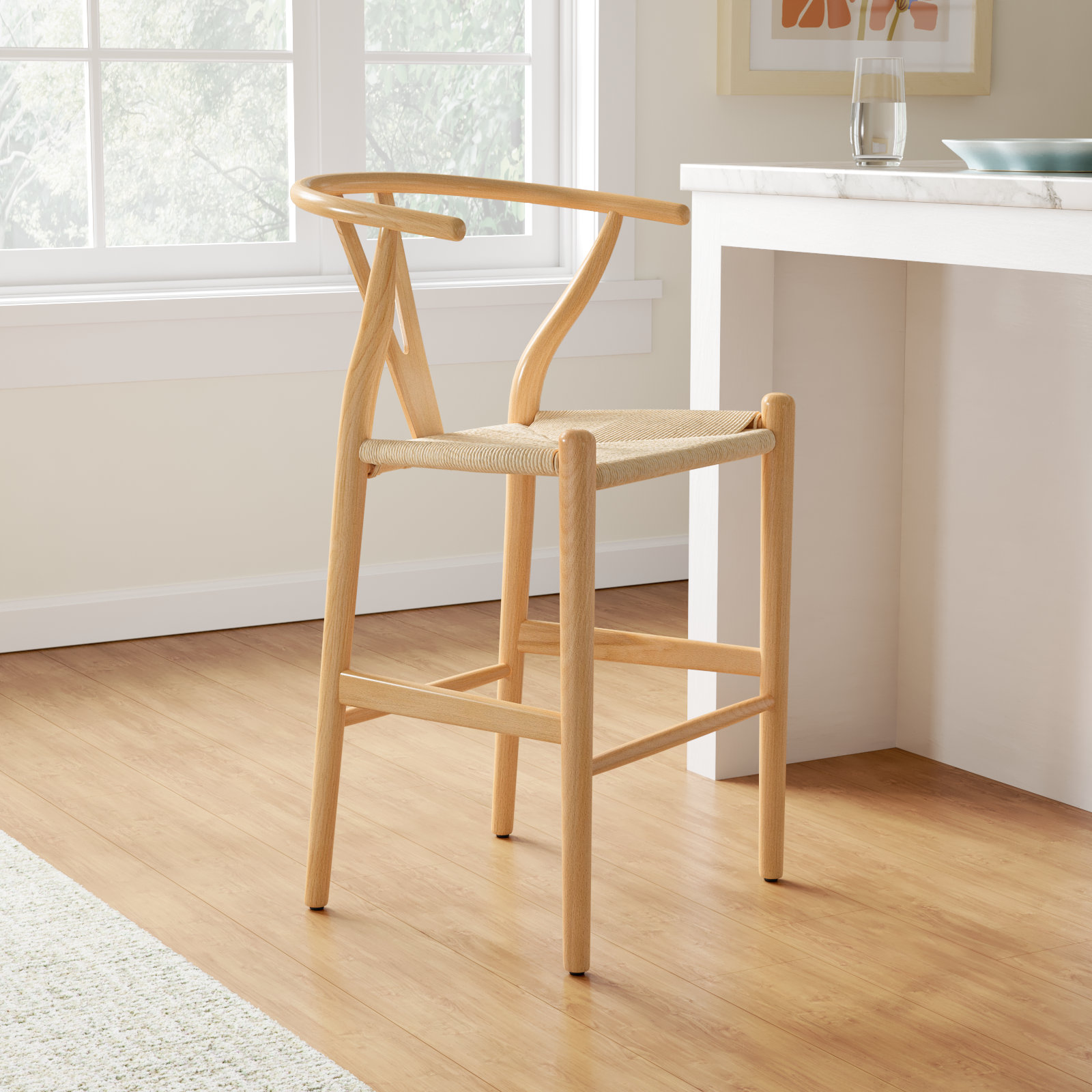 24" Bar Stool, Natural