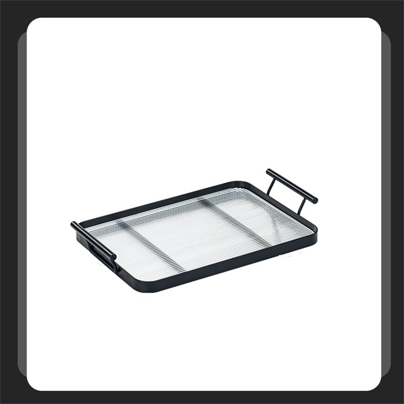 Plateau en métal Kaityln, H 1 po x l 8,5 po x P 13,39 po