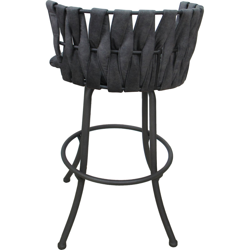 Comptoir, bar et tabouret très grand Leavittsburg, Gris, Gris, Tabouret de bar (siège d'une hauteur de 30 po)