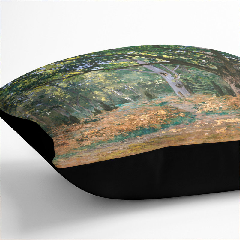 The Bodmer Oak Tree Scatter Cushion, Black, 40cm H x 40cm W x 15cm D
