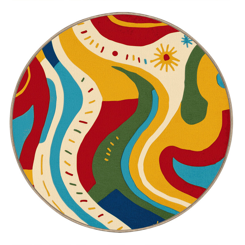Tapis Feisty Glow, Rond 3 pi