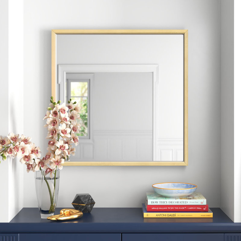 Kit Rectangular Mirror from Generation Lighting , Burnished Brass, Rectangular 36" x 24"