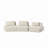 Amelina 139" Modern Curved Sectional Sofa Couch With Chaise, Upholstery Chenille Sofa Couch With Pillows,Sectional Chenille Fabric Couch For Living Room-1320240273