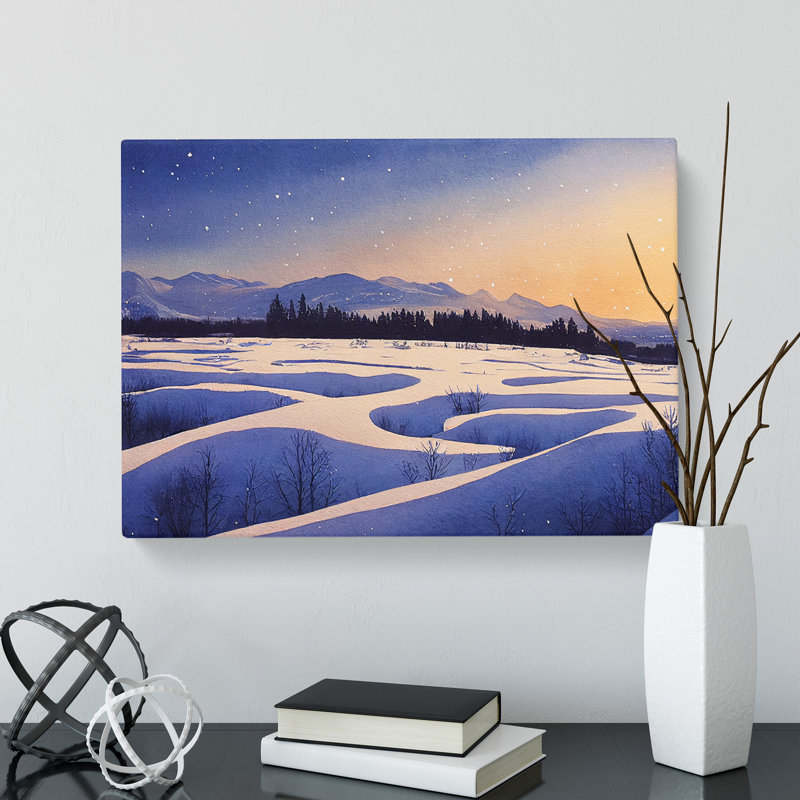 Winter Mountain Landscape Vol.2 - Wrapped Canvas, 50cm H x 76cm W x 3cm D