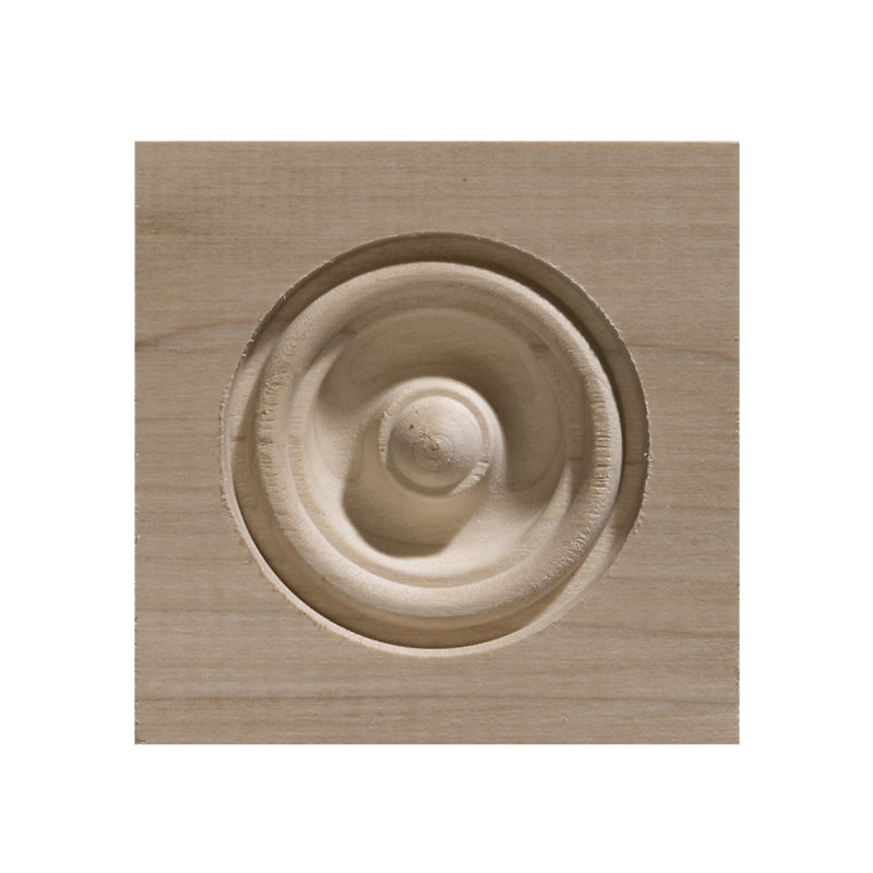 3.5'' H x 3.5'' W x 0.82'' D Wood Rosette Applique