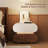 Modern Curved Nightstand With 2 Smooth-Glide Drawers & Motion Sensor Light-506642950