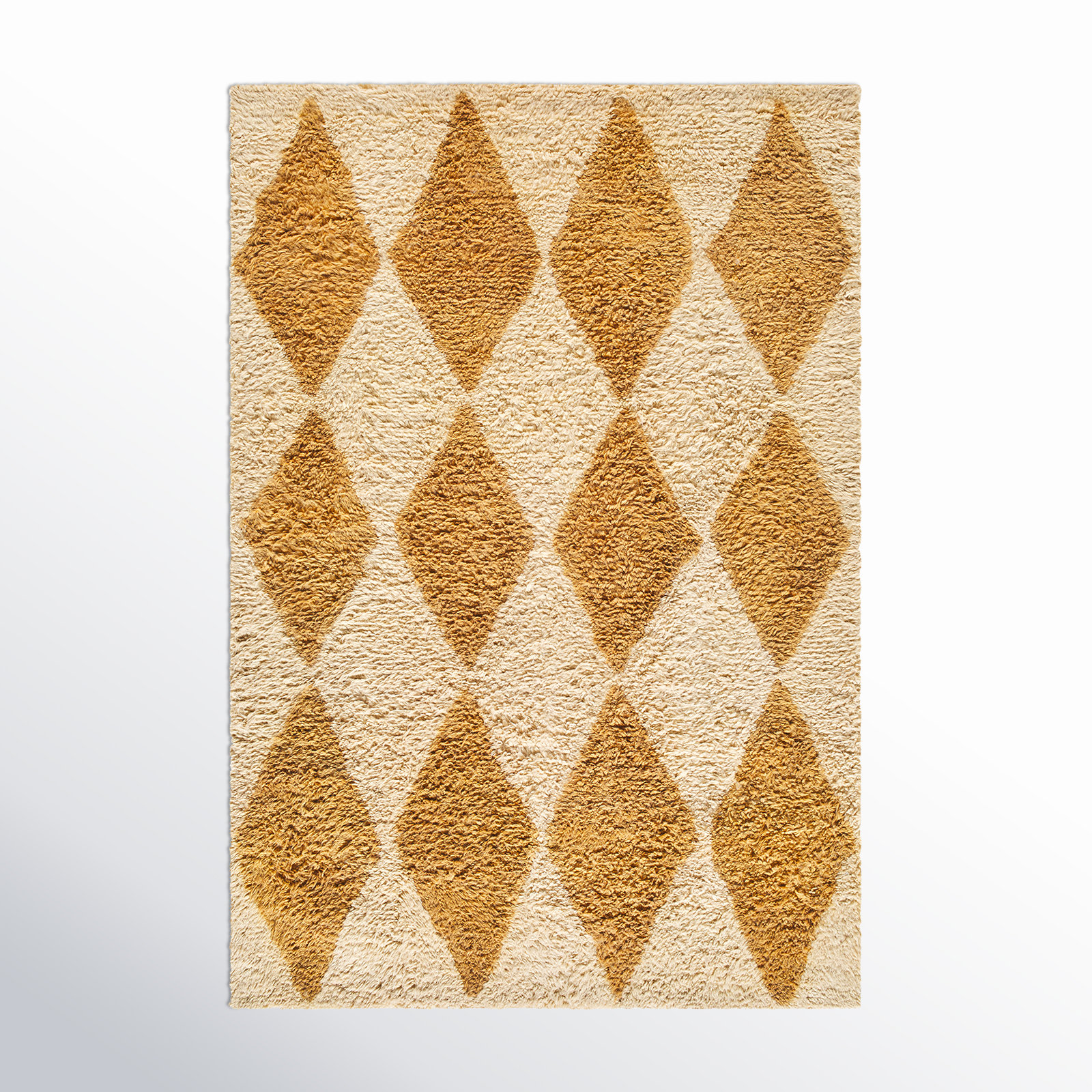 Anemone Hand-Tufted Diamond Shag Rug, Rectangle 2' x 3'
