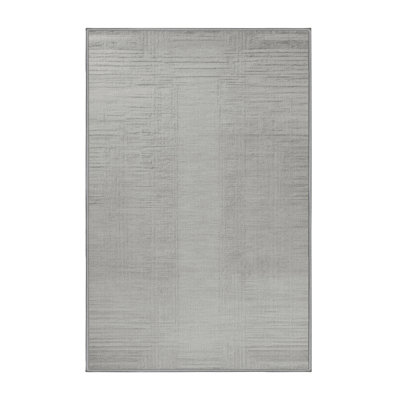 Tapis abstrait gris lavable à la machine