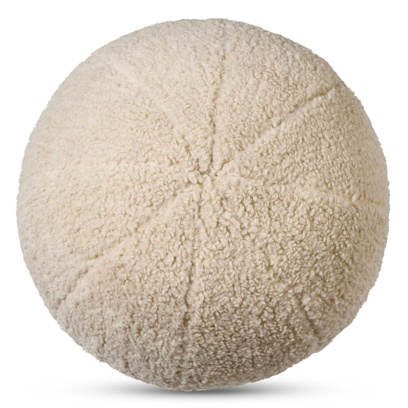 Palla Circular Pillow Cover & Insert, 14.57" x 14.57", Cream