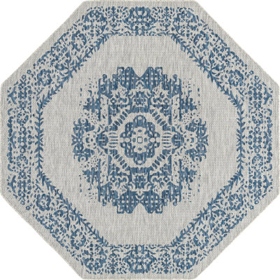 Cowell Oriental Blue/Gray Indoor/Outdoor Area Rug