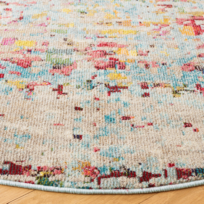 Monaco Performance Abstract Rug, Round 6'7"