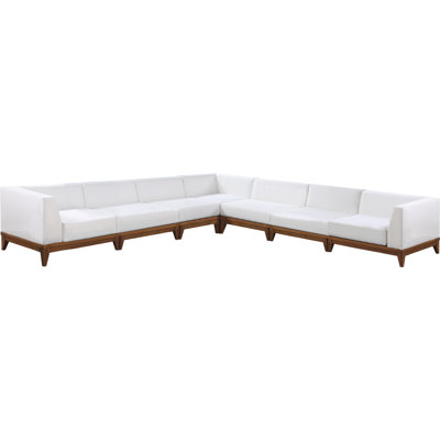 Rio 131" Wide Outdoor Symmetrical Patio Sectional with Cushions