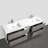 Kiskimere 75" Wall-Mounted  Double Bathroom Vanity Set