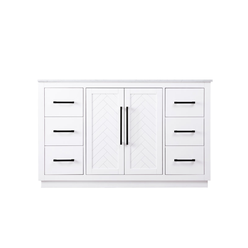 Meuble-lavabo simple 54 po, Blanc