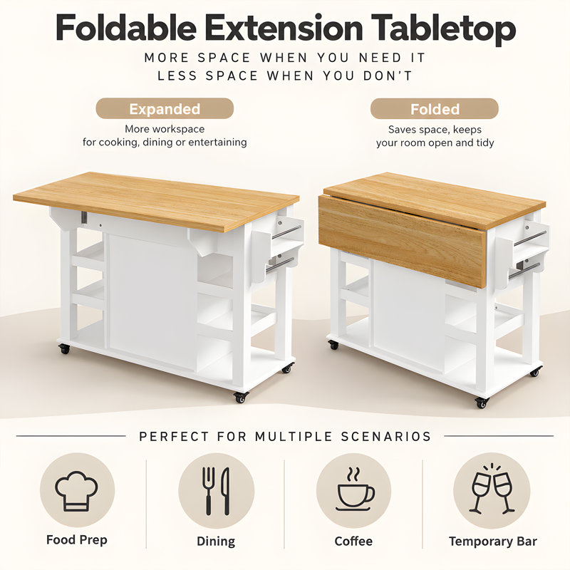 107 cm W Kitchen Island