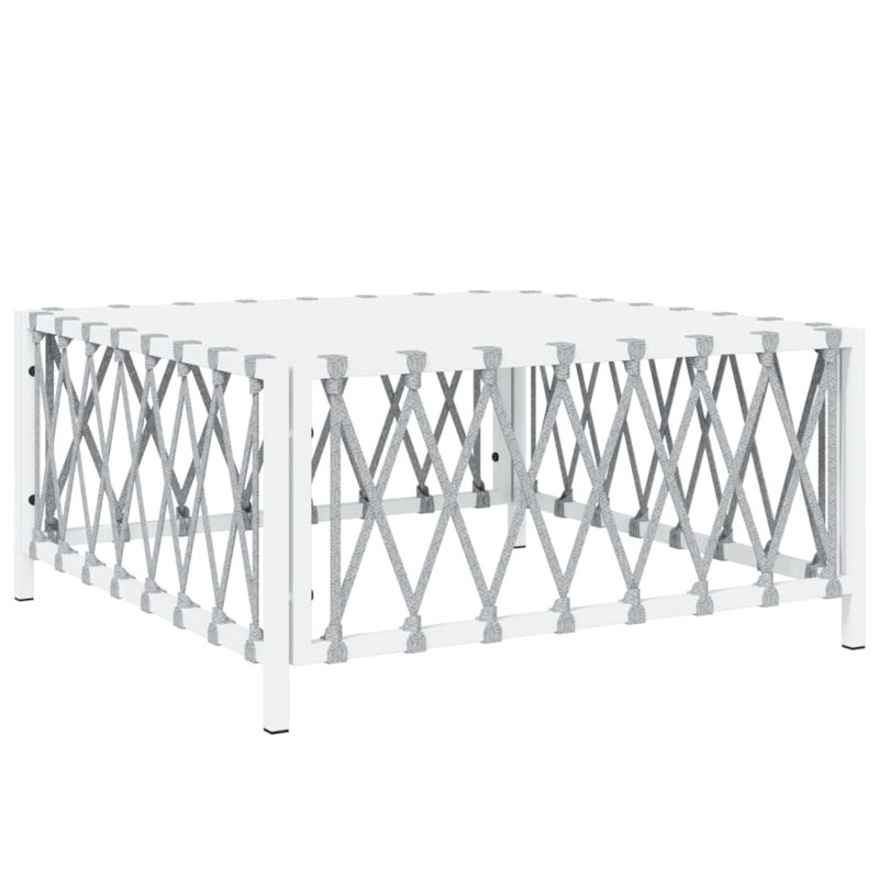 Table basse carrée d'extérieur L 0 po x l 27,6 po, Blanc
