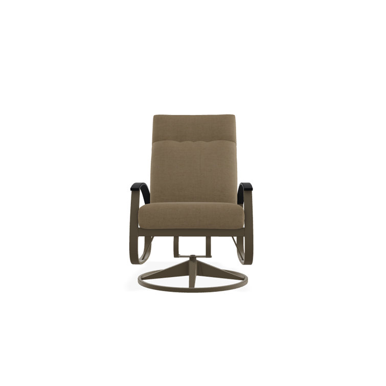 Chaise de patio pivotante avec coussins Askar